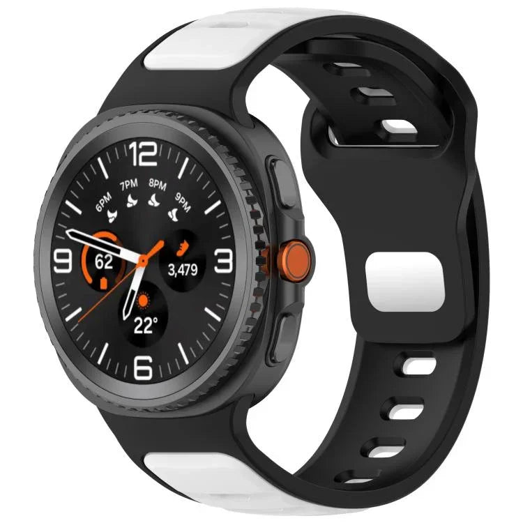 反扣雙色矽膠錶帶，適用於 Samsung Galaxy Watch8 / Watch8 Classic