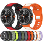 反扣雙色矽膠錶帶，適用於 Samsung Galaxy Watch8 / Watch8 Classic