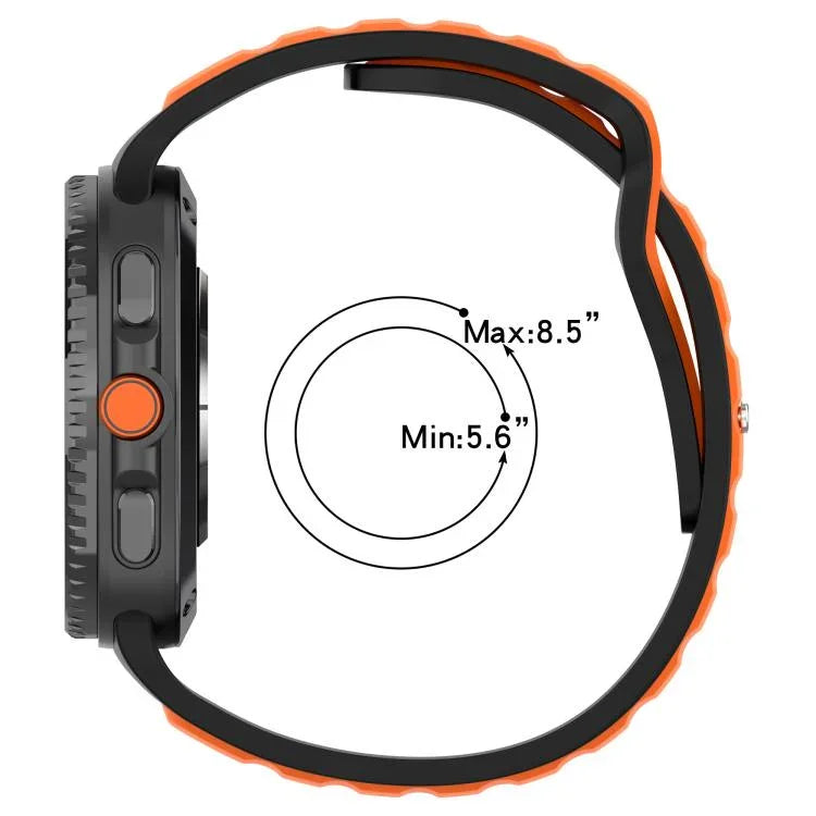反扣雙色矽膠錶帶，適用於 Samsung Galaxy Watch8 / Watch8 Classic