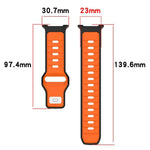 反扣雙色矽膠錶帶，適用於 Samsung Galaxy Watch8 / Watch8 Classic
