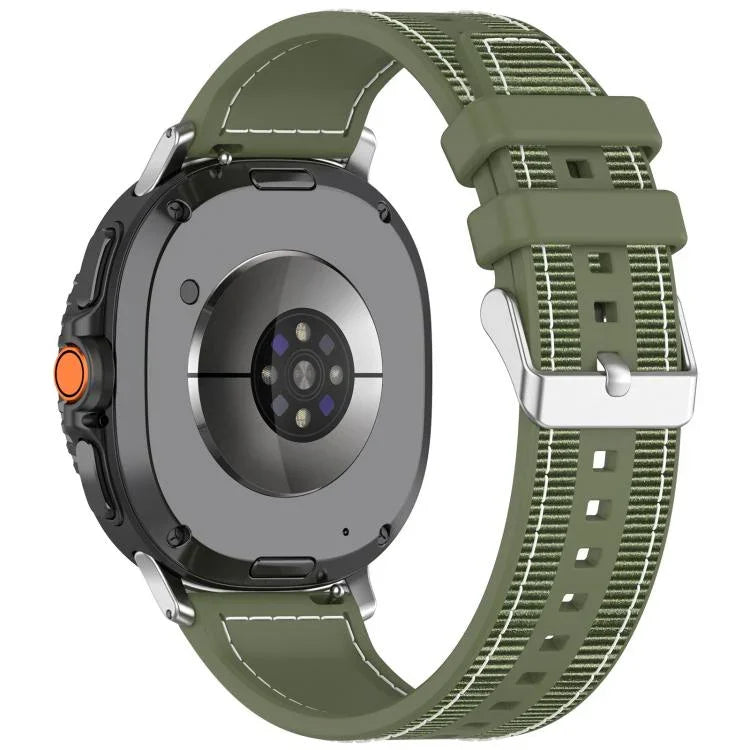 混合尼龍編織矽膠錶帶，適用於 Samsung Galaxy Watch8 / Watch8 Classic
