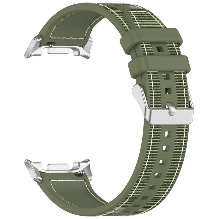 混合尼龍編織矽膠錶帶，適用於 Samsung Galaxy Watch8 / Watch8 Classic