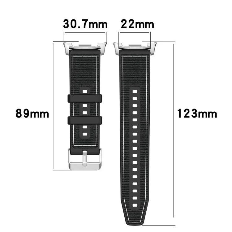 混合尼龍編織矽膠錶帶，適用於 Samsung Galaxy Watch8 / Watch8 Classic