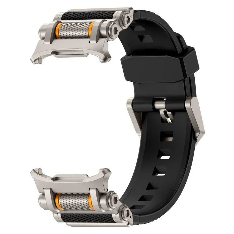 Metal Watch Connector Silicone Watch Band, For Samsung Galaxy Watch Ultra 47mm / Ultra 2025