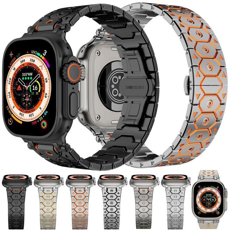 八角形不鏽鋼錶殼，適用於Apple Watch 46mm / 49mm / 45mm / 44mm