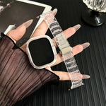 變色龍PC錶殼環氧樹脂錶帶，適用於Apple Watch系列10 46mm、Apple Watch系列10 42mm、Apple Watch 44mm / 45mm、Apple Watch 40mm / 41mm、Apple Watch 49mm