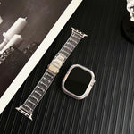 變色龍PC錶殼環氧樹脂錶帶，適用於Apple Watch系列10 46mm、Apple Watch系列10 42mm、Apple Watch 44mm / 45mm、Apple Watch 40mm / 41mm、Apple Watch 49mm