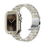 變色龍PC錶殼環氧樹脂錶帶，適用於Apple Watch系列10 46mm、Apple Watch系列10 42mm、Apple Watch 44mm / 45mm、Apple Watch 40mm / 41mm、Apple Watch 49mm