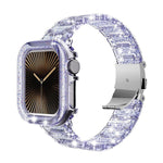 變色龍PC錶殼環氧樹脂錶帶，適用於Apple Watch系列10 46mm、Apple Watch系列10 42mm、Apple Watch 44mm / 45mm、Apple Watch 40mm / 41mm、Apple Watch 49mm