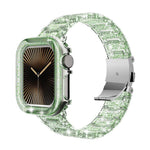 變色龍PC錶殼環氧樹脂錶帶，適用於Apple Watch系列10 46mm、Apple Watch系列10 42mm、Apple Watch 44mm / 45mm、Apple Watch 40mm / 41mm、Apple Watch 49mm
