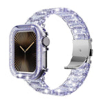 變色龍PC錶殼環氧樹脂錶帶，適用於Apple Watch系列10 46mm、Apple Watch系列10 42mm、Apple Watch 44mm / 45mm、Apple Watch 40mm / 41mm、Apple Watch 49mm