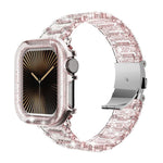 變色龍PC錶殼環氧樹脂錶帶，適用於Apple Watch系列10 46mm、Apple Watch系列10 42mm、Apple Watch 44mm / 45mm、Apple Watch 40mm / 41mm、Apple Watch 49mm