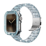 變色龍PC錶殼環氧樹脂錶帶，適用於Apple Watch系列10 46mm、Apple Watch系列10 42mm、Apple Watch 44mm / 45mm、Apple Watch 40mm / 41mm、Apple Watch 49mm