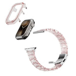 變色龍PC錶殼環氧樹脂錶帶，適用於Apple Watch系列10 46mm、Apple Watch系列10 42mm、Apple Watch 44mm / 45mm、Apple Watch 40mm / 41mm、Apple Watch 49mm