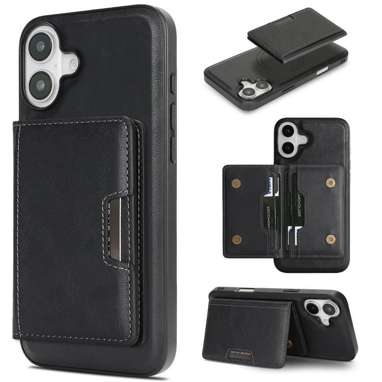 Kalebol 強力 MagSafe 磁吸雙折卡包皮革手機殼，適用於 iPhone 17 Pro Max、iPhone 17 Pro、iPhone 17、iPhone Air