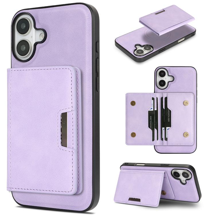 Kalebol 強力 MagSafe 磁吸雙折卡包皮革手機殼，適用於 iPhone 17 Pro Max、iPhone 17 Pro、iPhone 17、iPhone Air