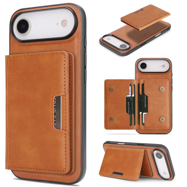 Kalebol 強力 MagSafe 磁吸雙折卡包皮革手機殼，適用於 iPhone 17 Pro Max、iPhone 17 Pro、iPhone 17、iPhone Air
