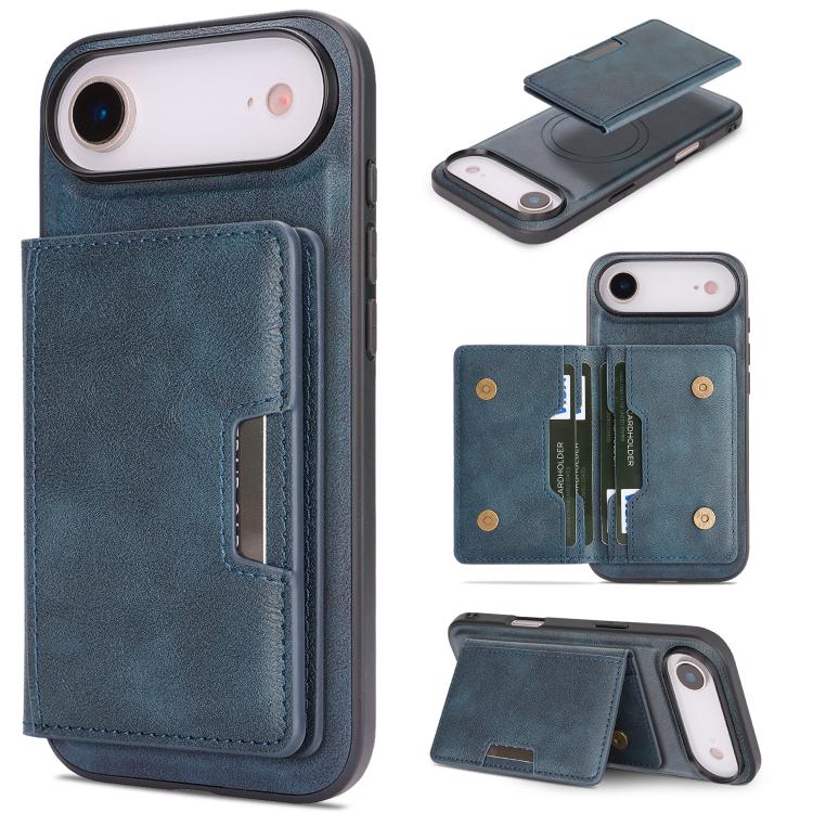 Kalebol 強力 MagSafe 磁吸雙折卡包皮革手機殼，適用於 iPhone 17 Pro Max、iPhone 17 Pro、iPhone 17、iPhone Air