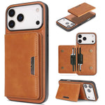 Kalebol 強力 MagSafe 磁吸雙折卡包皮革手機殼，適用於 iPhone 17 Pro Max、iPhone 17 Pro、iPhone 17、iPhone Air
