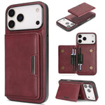 Kalebol 強力 MagSafe 磁吸雙折卡包皮革手機殼，適用於 iPhone 17 Pro Max、iPhone 17 Pro、iPhone 17、iPhone Air