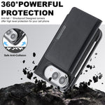 Kalebol 強力 MagSafe 磁吸雙折卡包皮革手機殼，適用於 iPhone 17 Pro Max、iPhone 17 Pro、iPhone 17、iPhone Air