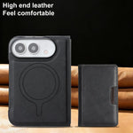 Kalebol 強力 MagSafe 磁吸雙折卡包皮革手機殼，適用於 iPhone 17 Pro Max、iPhone 17 Pro、iPhone 17、iPhone Air