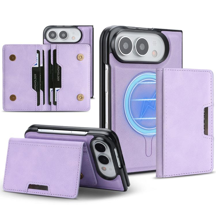Kalebol 強力 MagSafe 磁吸雙折卡包皮革手機殼，適用於 iPhone 17 Pro Max、iPhone 17 Pro、iPhone 17、iPhone Air