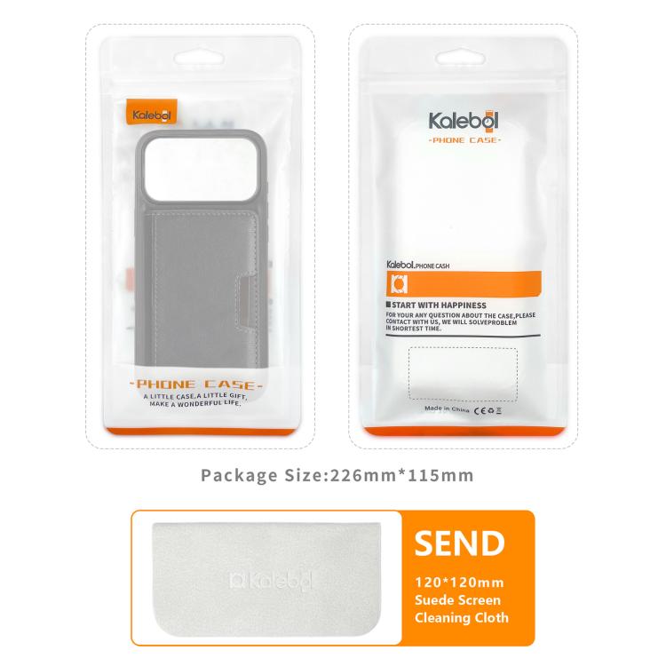 Kalebol 強力 MagSafe 磁吸雙折卡包皮革手機殼，適用於 iPhone 17 Pro Max、iPhone 17 Pro、iPhone 17、iPhone Air