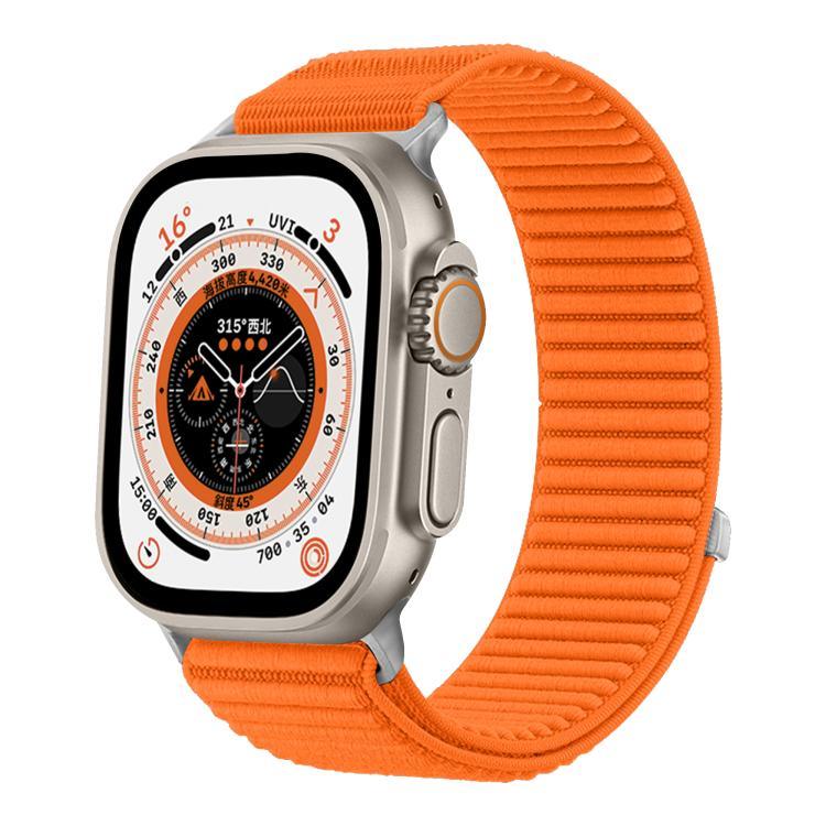 編織尼龍魔鬼氈金屬接口錶帶，適用於Apple Watch 46mm / 49mm / 45mm / 44mm、Apple Watch 42mm / 41mm / 40mm / 38mm