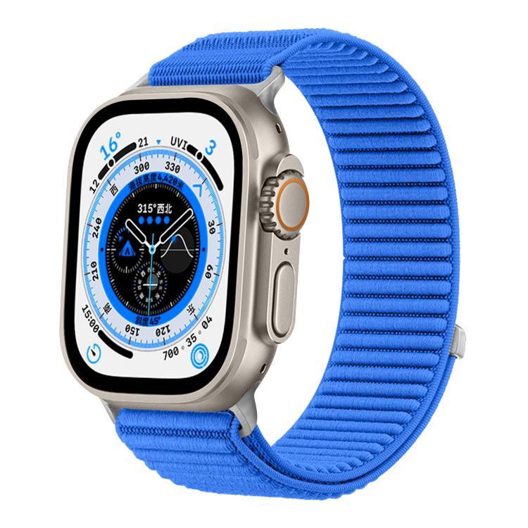 編織尼龍魔鬼氈金屬接口錶帶，適用於Apple Watch 46mm / 49mm / 45mm / 44mm、Apple Watch 42mm / 41mm / 40mm / 38mm