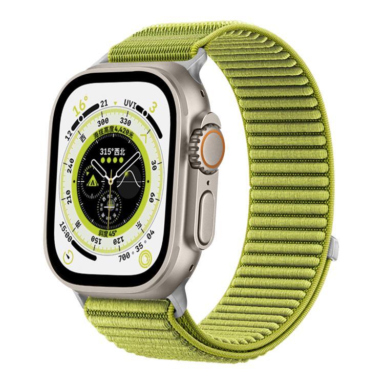 編織尼龍魔鬼氈金屬接口錶帶，適用於Apple Watch 46mm / 49mm / 45mm / 44mm、Apple Watch 42mm / 41mm / 40mm / 38mm