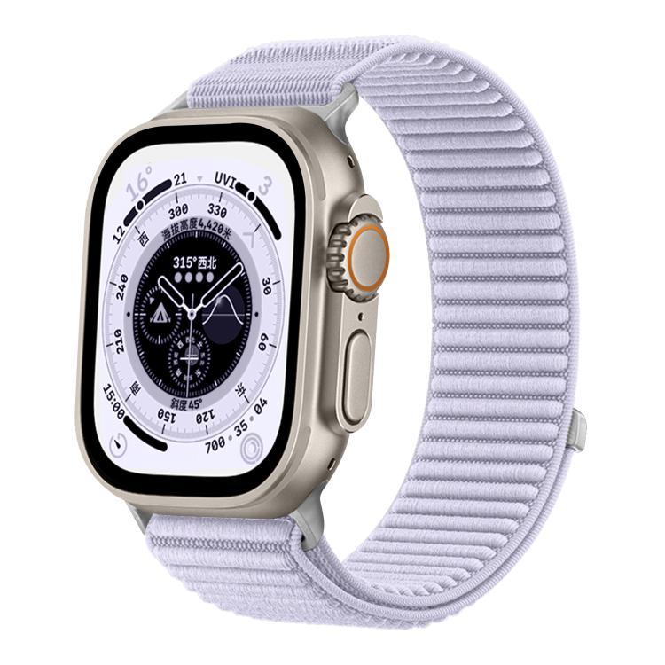 編織尼龍魔鬼氈金屬接口錶帶，適用於Apple Watch 46mm / 49mm / 45mm / 44mm、Apple Watch 42mm / 41mm / 40mm / 38mm