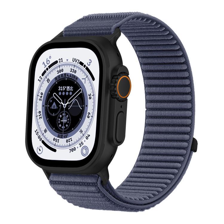 編織尼龍魔鬼氈金屬接口錶帶，適用於Apple Watch 46mm / 49mm / 45mm / 44mm、Apple Watch 42mm / 41mm / 40mm / 38mm