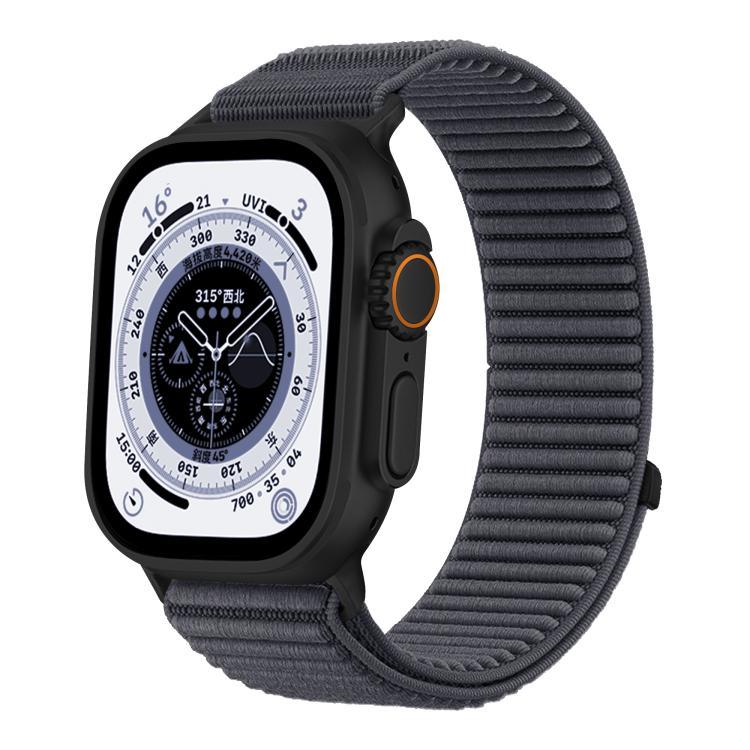 編織尼龍魔鬼氈金屬接口錶帶，適用於Apple Watch 46mm / 49mm / 45mm / 44mm、Apple Watch 42mm / 41mm / 40mm / 38mm