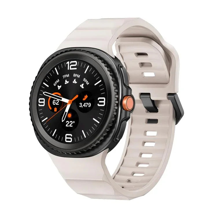 Wave 黑色扣環矽膠錶帶，適用於 Samsung Galaxy Watch8 / Watch8 Classic