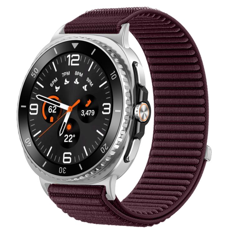 編織尼龍魔鬼氈金屬接口錶帶，適用於 Samsung Galaxy Watch8 / Watch8 Classic