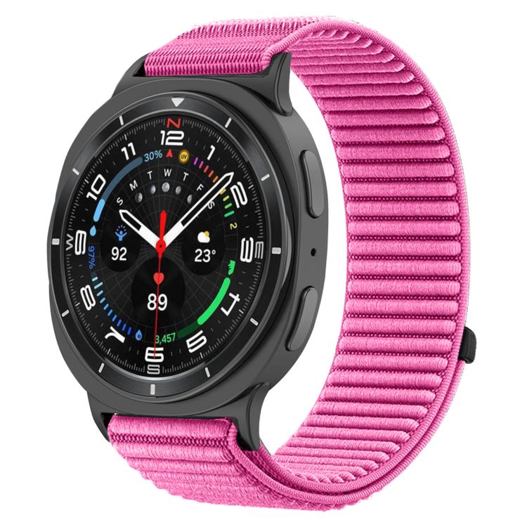 編織尼龍魔鬼氈金屬接口錶帶，適用於 Samsung Galaxy Watch8 / Watch8 Classic