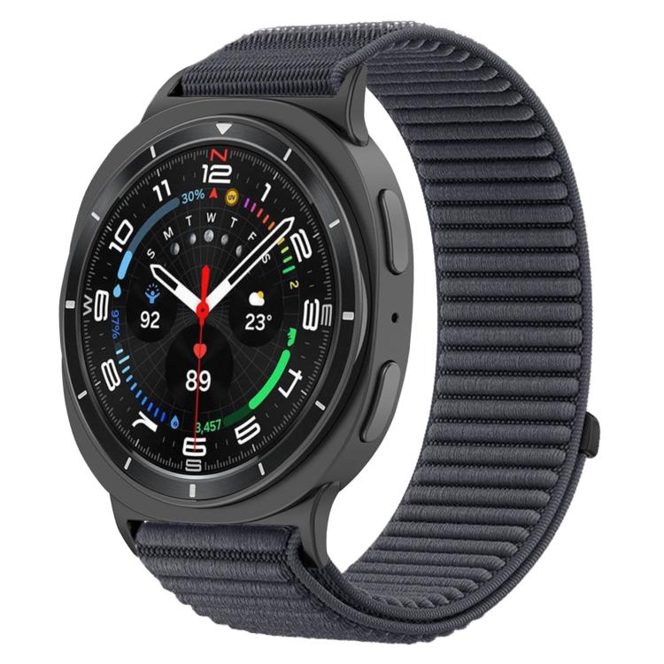 編織尼龍魔鬼氈金屬接口錶帶，適用於 Samsung Galaxy Watch8 / Watch8 Classic