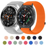 編織尼龍魔鬼氈金屬接口錶帶，適用於 Samsung Galaxy Watch8 / Watch8 Classic