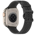 透氣孔矽膠錶帶，適用於Apple Watch 46mm / 49mm / 45mm / 44mm