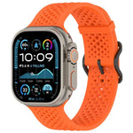 透氣孔矽膠錶帶，適用於Apple Watch 46mm / 49mm / 45mm / 44mm