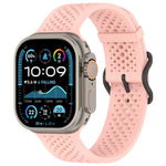 透氣孔矽膠錶帶，適用於Apple Watch 46mm / 49mm / 45mm / 44mm