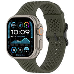 透氣孔矽膠錶帶，適用於Apple Watch 46mm / 49mm / 45mm / 44mm