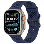 透氣孔矽膠錶帶，適用於Apple Watch 46mm / 49mm / 45mm / 44mm