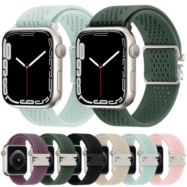 降落傘扣針織尼龍錶帶，適用於Apple Watch 46mm / 49mm / 45mm / 44mm，適用於Apple Watch 42mm / 41mm / 40mm / 38mm