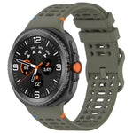 Eight-shaped Buckle Breathable Stitched Silicone Watch Band, For Samsung Galaxy Watch8 / Watch8 Classic