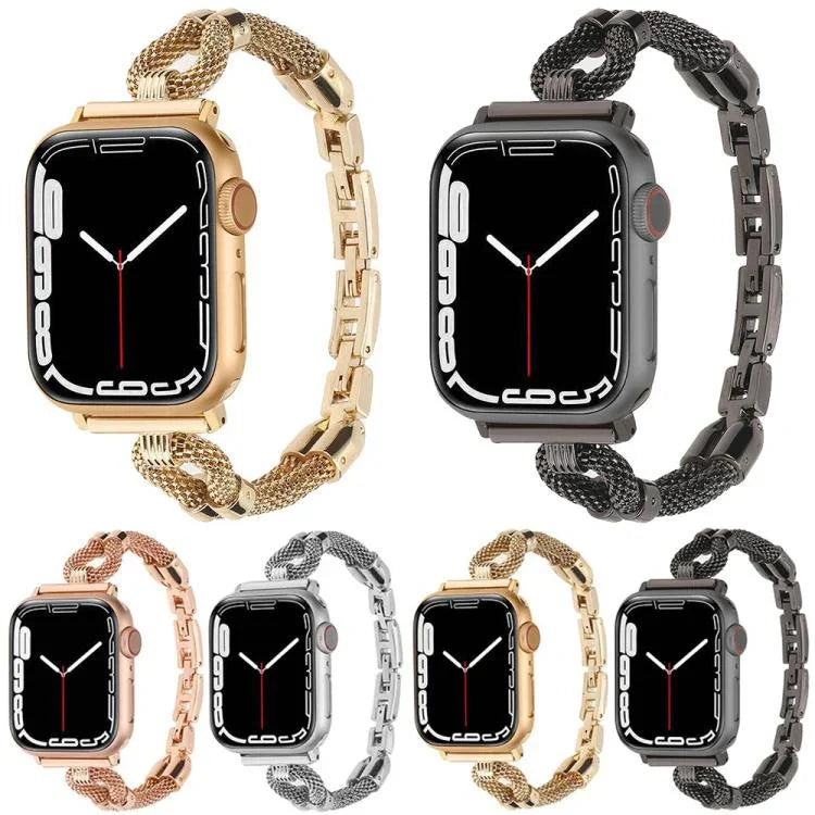銅鍊金屬錶帶，適用於Apple Watch 46mm / 49mm / 45mm / 44mm，適用於Apple Watch 42mm / 41mm / 40mm / 38mm