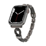 銅鍊鑽石金屬錶帶，適用於Apple Watch 46mm / 49mm / 45mm / 44mm，適用於Apple Watch 42mm / 41mm / 40mm / 38mm