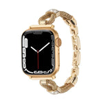 銅鍊鑽石金屬錶帶，適用於Apple Watch 46mm / 49mm / 45mm / 44mm，適用於Apple Watch 42mm / 41mm / 40mm / 38mm