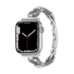 銅鍊鑽石金屬錶帶，適用於Apple Watch 46mm / 49mm / 45mm / 44mm，適用於Apple Watch 42mm / 41mm / 40mm / 38mm